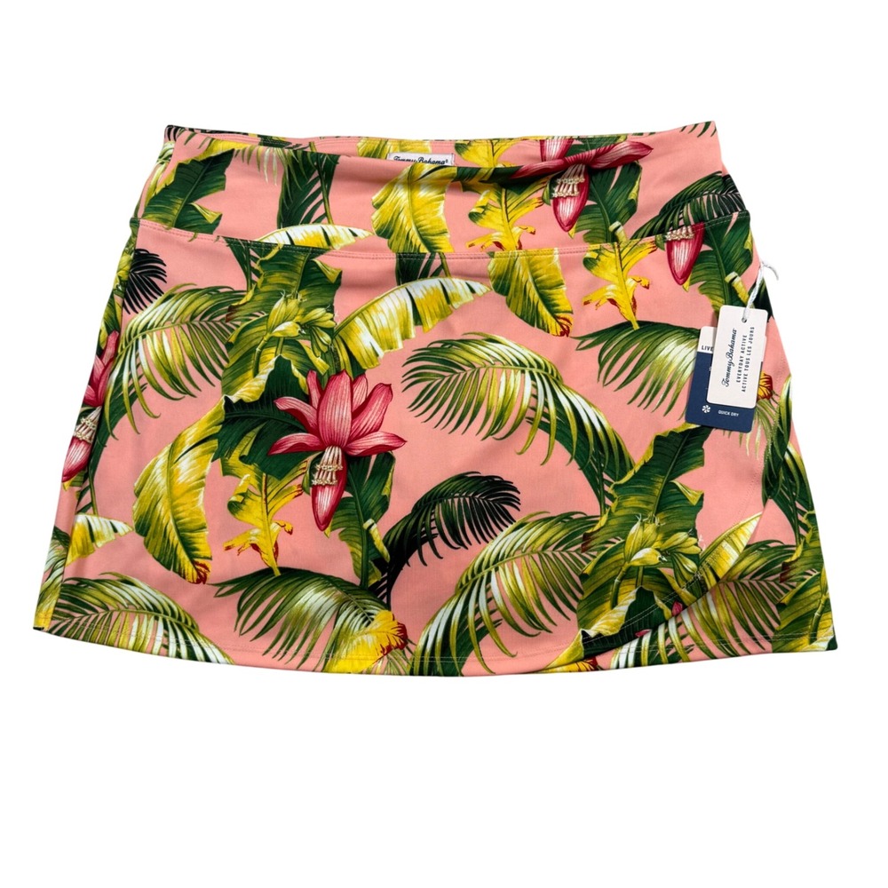 NEW Tommy Bahama Skort Women Medium Pink Tropical Floral Everyday Active UPF 50
